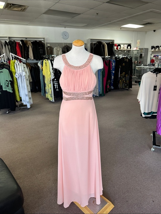 Whole Folks Dresses & Skirts - Elegant Blush Pink Evening Dress with Embellished Waist size XL, M